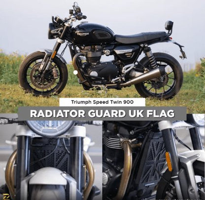 Zana Radiator Guard Uk Flag (Black) Triumph Speed Twin 900 ZP-040