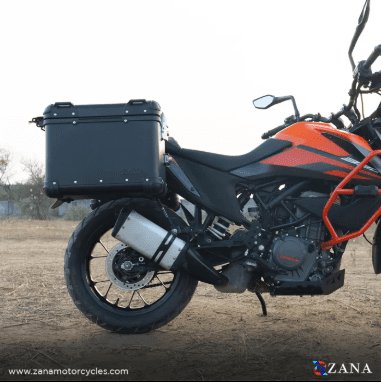 Zana Panniers( 36 LTR )Aluminium R-Flat Black With Frame For KTM ADV 250/390 ZI-8491 RB