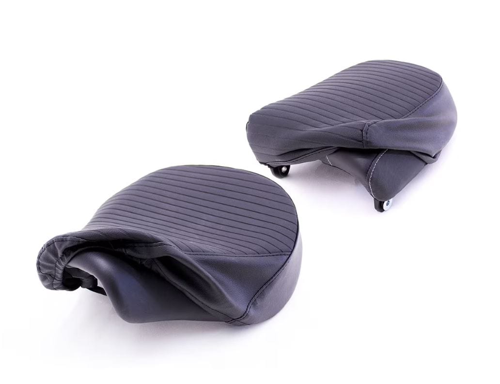 Black Pleated Seat Cover for Meteor 350