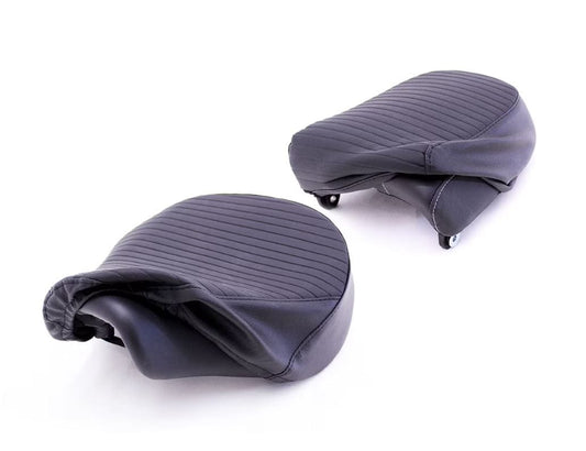 Black Pleated Seat Cover for Meteor 350