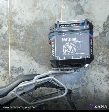 Zana Top Box Aluminium (45 Ltr) L-flat Black For BMW ZI-TB-015