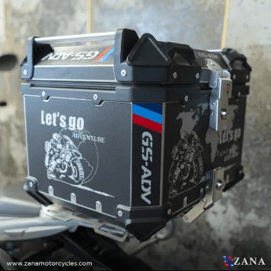 Zana Top Box Aluminium (45 Ltr) L-flat Black For BMW ZI-TB-015