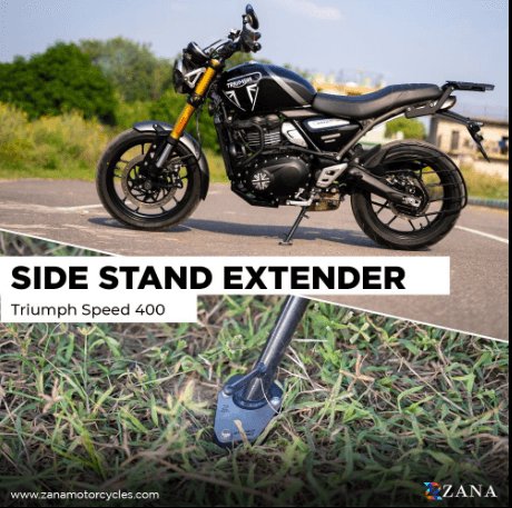 SIDE STAND EXTENDER BLACK