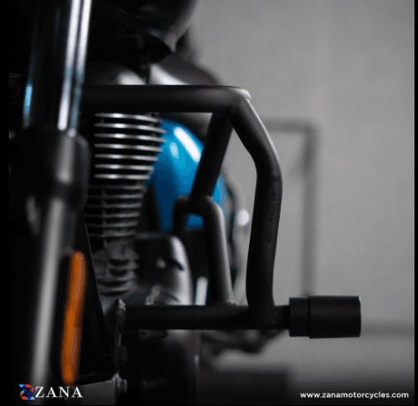 ZANA - Crash Guard With Slider Texture Matt Black Steel For Meteor 350 ZI-8271