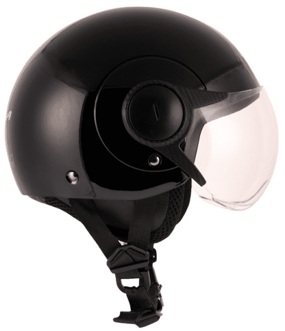 Vega Atom Open Face Black Helmet (ISI Certified)