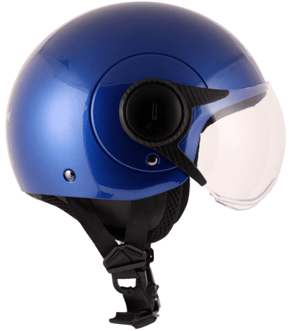 Vega Atom Open Face Blue Helmet (ISI Certified)