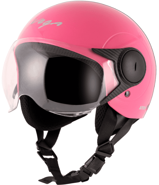 Vega Atom Open Face Pink Helmet (ISI Certified)