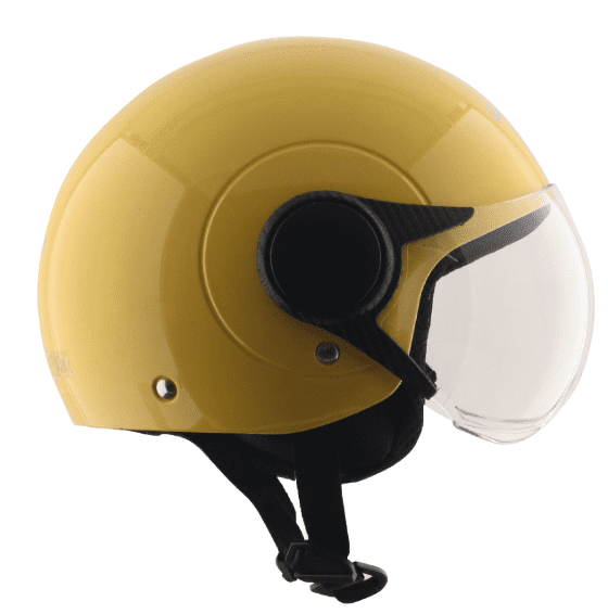 Vega Atom Open Face Yellow Helmet (ISI Certified)
