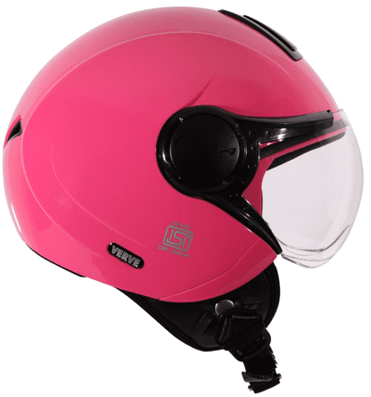 Vega Verve Open Face Pink Helmet (ISI Certified)