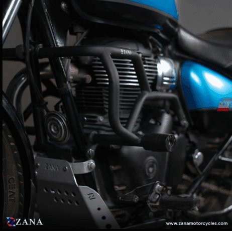 Crash Guard With Slider Texture Matt Black Steel