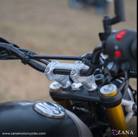 ZANA – Offset Handlebar Riser Silver for Triumph Scrambler 400 ZI-8414